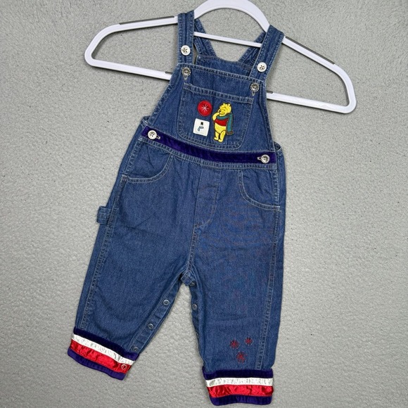 Disney Other - Vintage Disney Winnie The Pooh Winter Denim Overalls